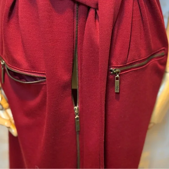 Burgundy Women's Dress - Picture 5 of 11